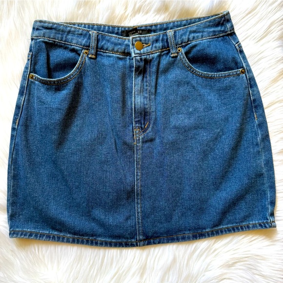 Forever 21 Denim Mini Skirt Large - Picture 1 of 5